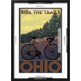 thumbnail image 5 of Art.com Ohio - Bicycle Ride the Trails Art Print by Lantern Press, Black Frame Wall Art, 17" x 23", 5 of 5