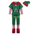 thumbnail image 4 of 2024 Festival de disfraces de Navidad para niñas elfas verdes Papá Noel para niñas Ropa de Año Nuevo para niños Vestido de fiesta elegante, 4 of 5