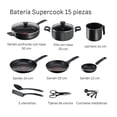 thumbnail image 2 of Batería de Cocina T-fal Jumbo Cooker 15pz Negro, 2 of 5