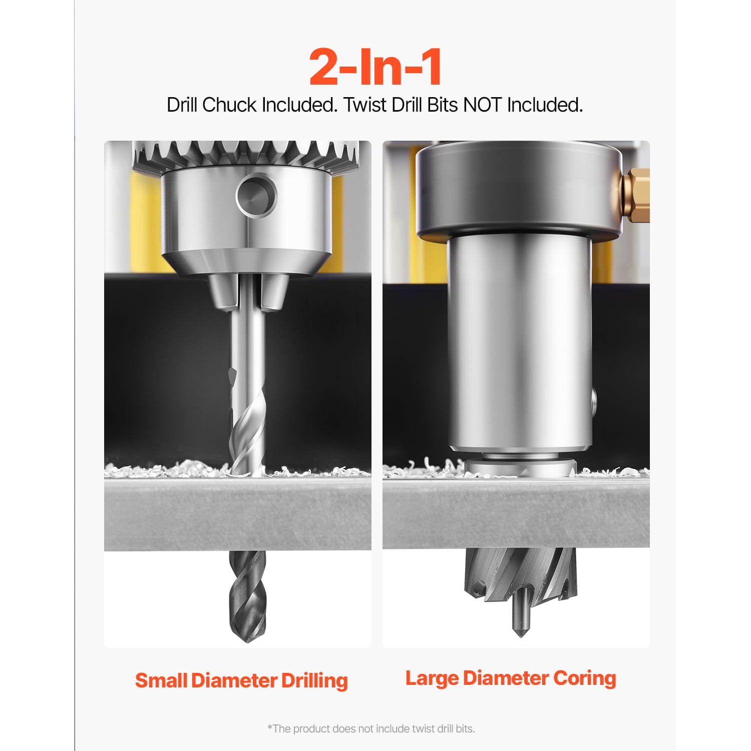 KFFKFF Magnetic Drill with 1400W Motor, 2-inch Drilling Capacity, 2922 lbf Magnetic Force, Variable Speed 0-750 RPM, Portable Electric Drill Press for Metalworking and Home Projects