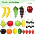 thumbnail image 4 of 21 Pcs Fake Fruits, Artificial Fruits, Simulation Fruit Set for Home Decor, Assorted Fruit Models, Faux Apples Grapes Banabas Strawberries for Photography Props, Table Decor, 4 of 5