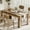Brown, variant on Dining Table for 4-6,Farmhouse Kitchen Table with Large Tabletop, Rectangular Dinner Eating Table for  Kitchen