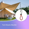 thumbnail image 2 of 2pcs Tent Elastic Rope Fixing Cord Ropes with Hook Durable Camping Fastener Stretch Ropes Tent Accessories Strong Bearing Capacity Red, 2 of 7