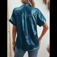 thumbnail image 4 of Tops de Verano para Mujer, de Corta, con Cuello en V, para Hacer Ejercicio, Blusas Bonitas, Elegantes, Informales, A , Camisetas Lisas. Azul Oscuro L, 4 of 9