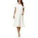 thumbnail image 1 of Noche de Victoria para Mujeres INSPIRE CHIC, Camisón de Princesa con Encaje y Volantes, Manga Corta, Ropa de Dormir de Algodón, Ropa de Casa M Blanca, 1 of 6