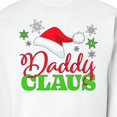 thumbnail image 3 of Inktastic Daddy Claus with Christmas Santa Hat and Snowflakes Adult Sweatshirt, 3 of 4
