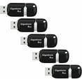 thumbnail image 1 of Gigastone V10 4GB USB 2.0 Flash Drive, Capless Retractable Design Pen Drive, Black and Silver, 5 Pack (5x4GB), 1 of 6