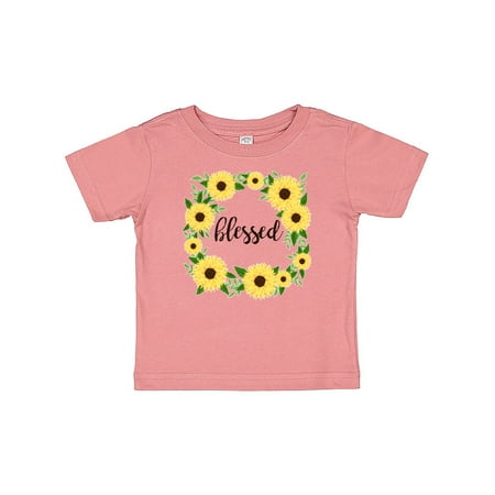 

Inktastic Blessed Sunflower Wreath Gift Baby Girl T-Shirt