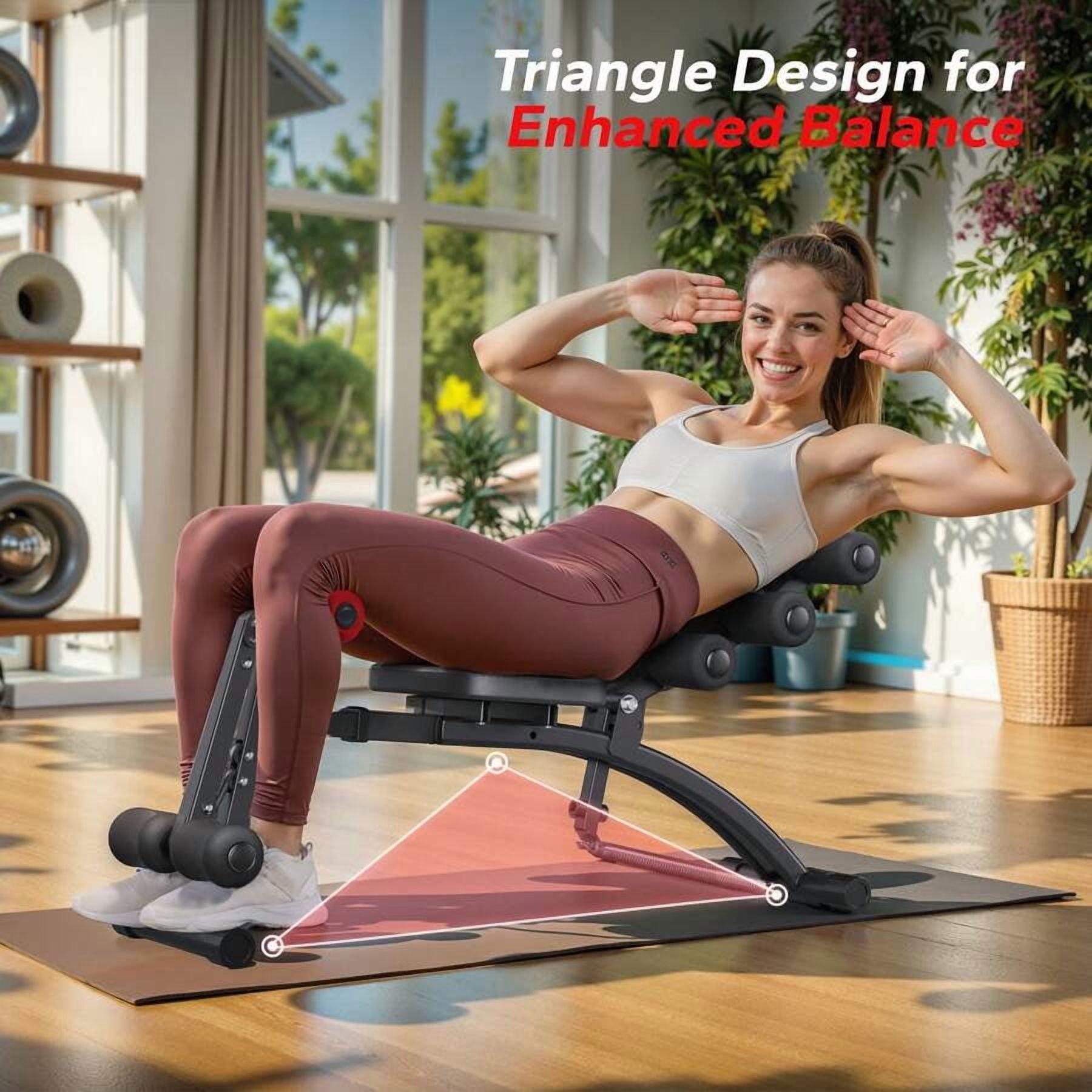 Multi-Functional Adjustable Ab Trainer, Ab Workout Bench For Home Gym, Sit Up Machine For Abdominal, Exercise Chair For Full Body Workout