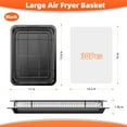 thumbnail image 6 of Air Fryer Basket for Oven,Oven Air Fryer Basket and Tray with 30 PCS Parchment Papers,2 Set Stainless Steel Air Fryer Pan and Crisper Tray for Baking Grilling XL(18.8" x 12.8" inch), 6 of 10