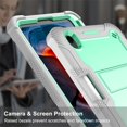 thumbnail image 5 of SaniMore for iPad Mini 6th Generation 8.3" 2021 Tablet Case with Pencil Holder, 3 Layers Multi-Functional [Built-in Kickstand] Heavy Duty Shockproof Rugged Case for iPad Mini 6th Gen, Green, 5 of 8
