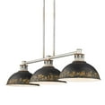 thumbnail image 4 of Golden Lighting Kinsley 3-light Island Light in Antique Black Iron shade, 4 of 11