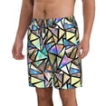 thumbnail image 2 of KLL Colored Glass Men's Casual Summer Beach Shorts Hawaiian Shorts with Pockets-X-Large, 2 of 5