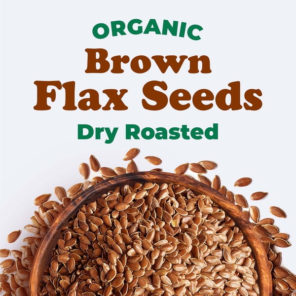 Organic Dry Roasted Whole Brown Flax Seeds, 2.5 Pounds – Non-GMO, Vegan, Kosher, Bulk – by Food to Live