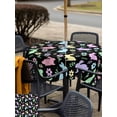 thumbnail image 6 of Square Outdoor Tablecloth with Umbrella Hole Happy Easter Outside Table Cloth Waterproof Patio Table Cover Spring Colorful Bunny Floral Rustic Black Zipper Tablecloths for Picnic Camping 60x60 Inch, 6 of 8