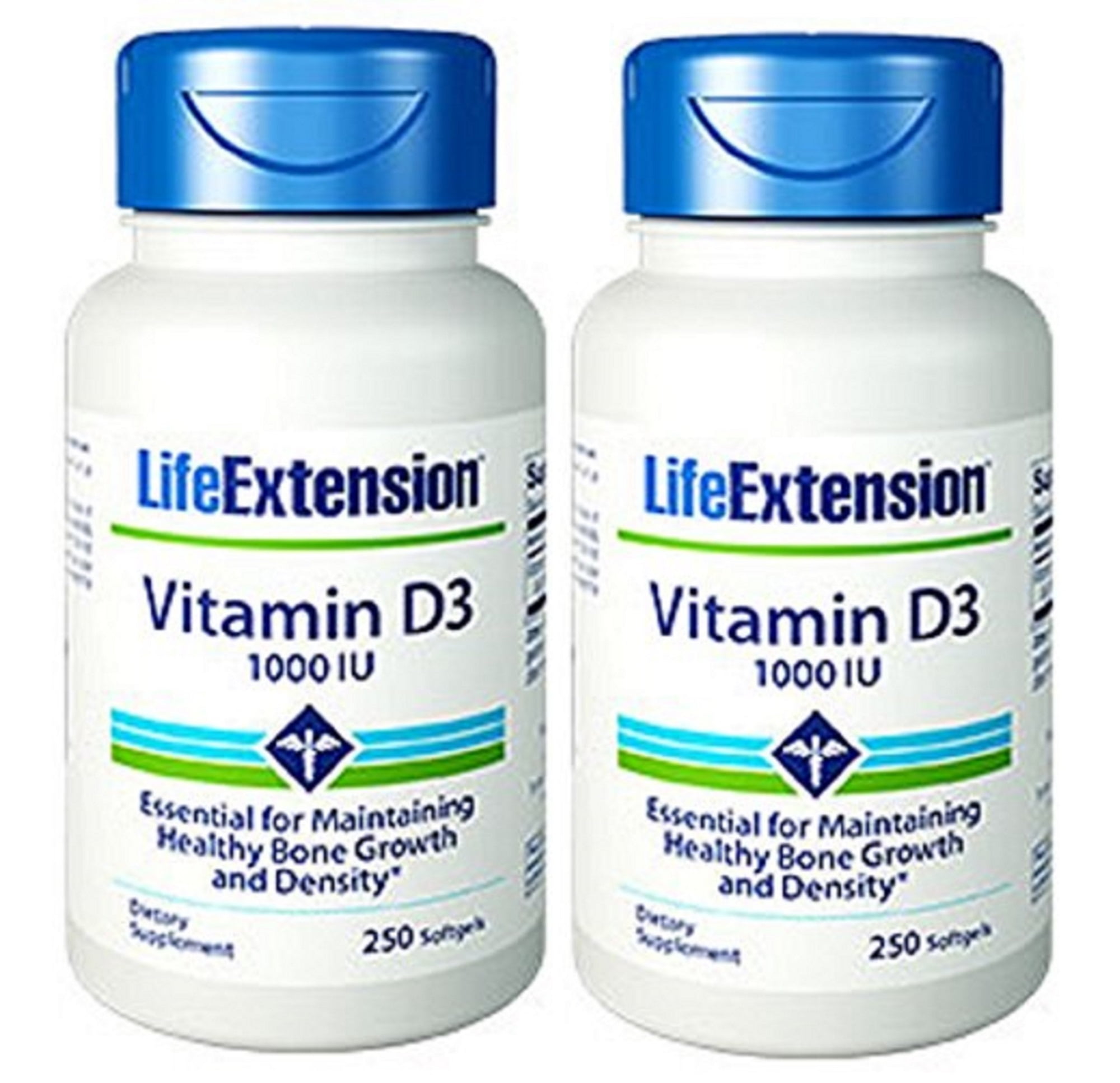 Life Extension Vitamin D3 1,000 IU 250 Softgels (Pack Of 2) - Walmart ...