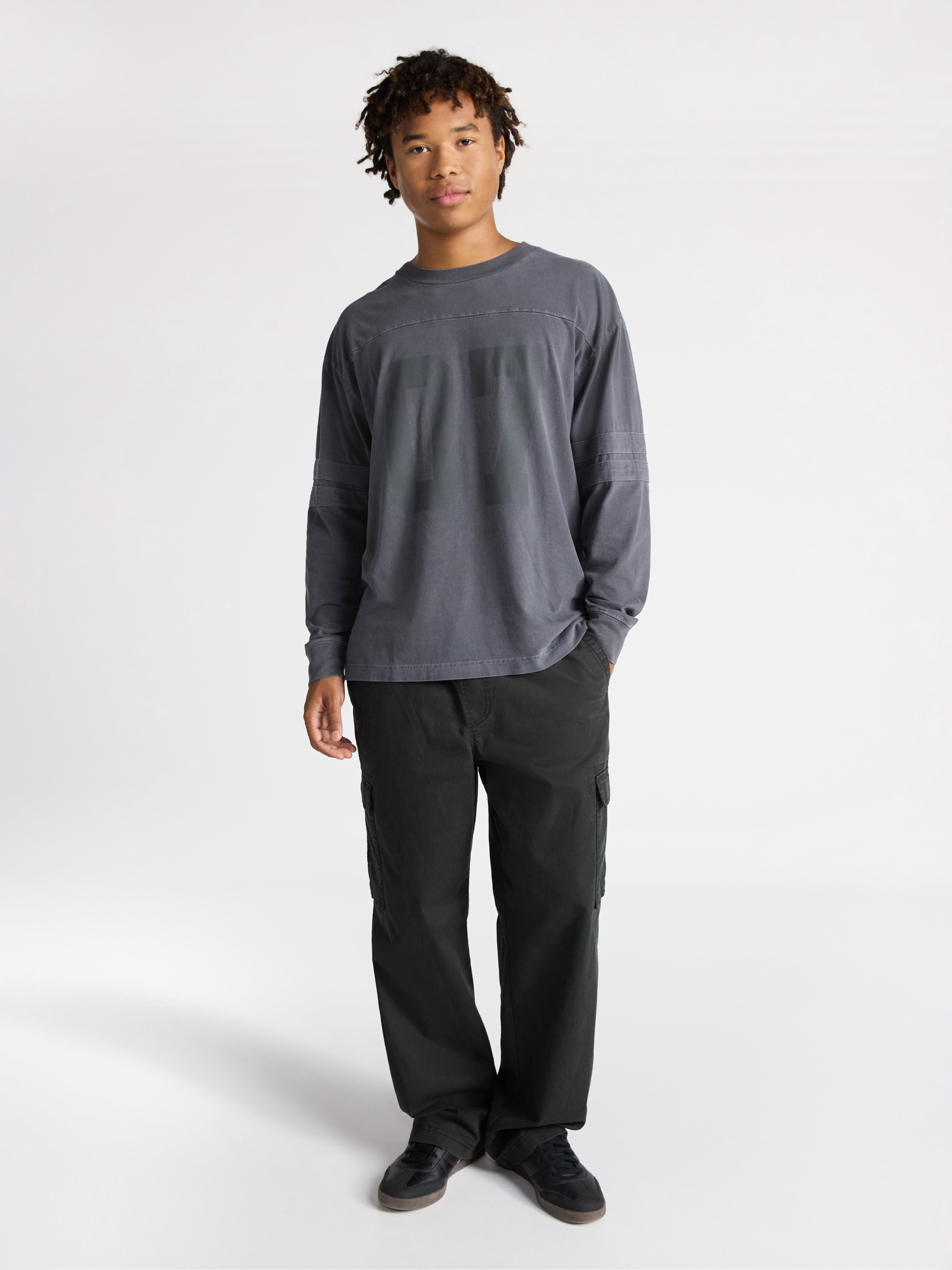 No Boundaries Men's & Big Men's Long Sleeves Varsity Tee ,Sizes XS-5XL
