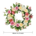 thumbnail image 3 of Home Decor Floral Wreath For Home Spring Summer Weddings Elegant Peony And Tea Flower Arrangement For Living Rooms And Doorways Decorative For Indoor And Outdoor Use Wreath 15.7", 3 of 7