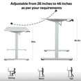 thumbnail image 3 of YRLLENSDAN 55 IN Electric Standing Desk Adjustable Height, Modern Computer Table with Headset Rack, Ergonomic Office Desk with 2 Memory Function, White, 3 of 7