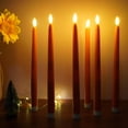 thumbnail image 4 of Juego de 4 velas cónicas sin llama, color naranja, 28 cm, de Lamp Ni-jasw, 4 of 6