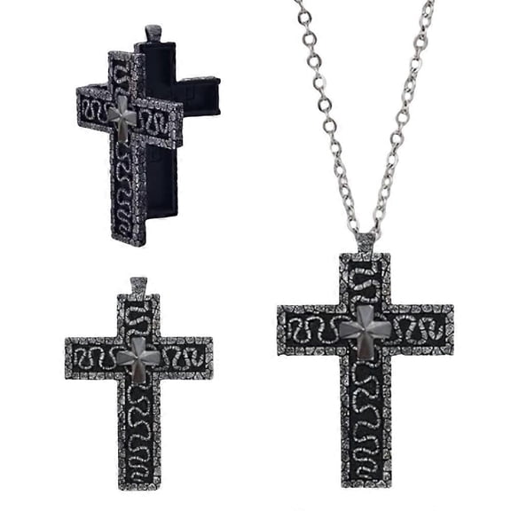 Squids Necklace Game,necklace with secret compartment,Cross Pendant Necklace