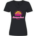 thumbnail image 3 of Inktastic Summer Enjoy the Sunshine Huntington Beach California Pink Women's V-Neck T-Shirt, 3 of 5
