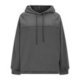 thumbnail image 3 of Lightweight Hoodies for Women 2025 Long Sleeve Plain Hooded Sweatshirt Pullover Tops Fall Outfits, 3 of 6