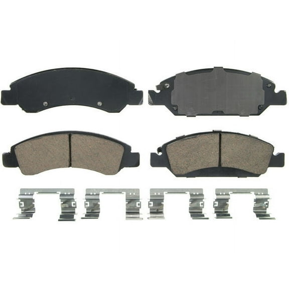 Front Brake Pad Set - Compatible with 2008 - 2018 Chevy Silverado 1500 2009 2010 2011 2012 2013 2014 2015 2016 2017