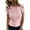 Pink, variant on Women Slim Fit Puff Sleeve Casual Knit Tops Ruffle Sweater Vest Tanks