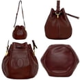 thumbnail image 3 of Pre-Owned Cartier Shoulder Bag ec-24802 Bordeaux Must Leather Crossbody Bucket Wine... (Good), 3 of 11