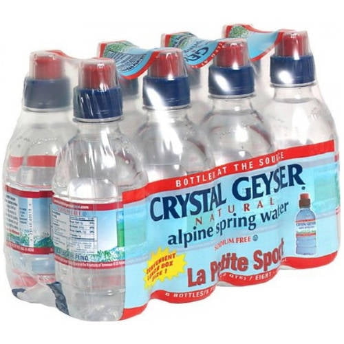 Crystal Geyser Natural Alpine Spring Water, 8 fl oz, 8 pack by