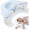 Baby Blue&white, variant on Side Sleeper Pillow for Shoulder Pain Relief, Memory Foam Pillow with Arm Hole & Neck Support Design, Ergonomic Back Sleeping Cervical Pillows with Washable Cooling Pillows Case