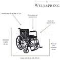 thumbnail image 2 of Silla De Ruedas Plegable Marca Wellspring De Lujo, Duradera y Resistente con Rin Mag, 2 of 7