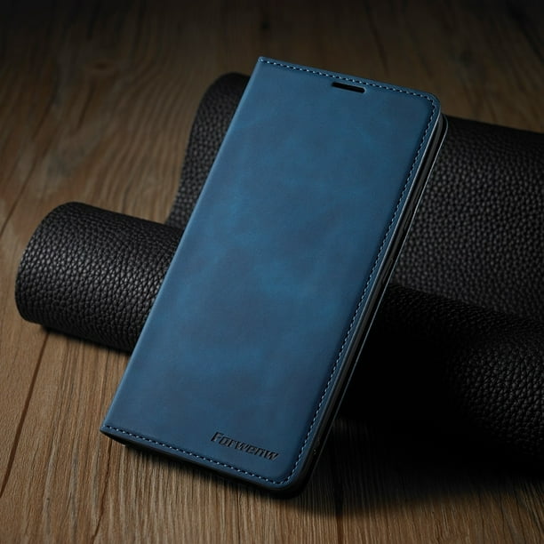 Funda con ranura para tarjeta de cuero con tapa magnética de negocios para iPhone 14 Pro Max 13 12 11 SE 2020 X XR XS Max 8 7 6 6S Plus 5 5S Tan Jianjun unisex