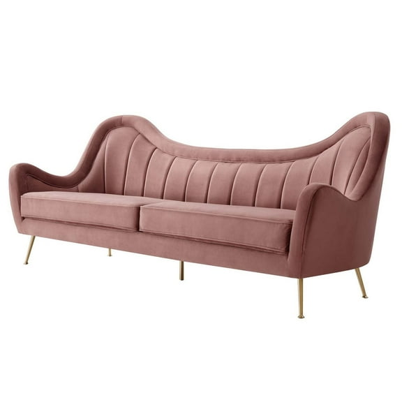 Sofa Couch, Pink, Velvet, Living Kitchen Cafe Bistro Hospitality Restaurant, Modern Contemporary Boutique HB34258