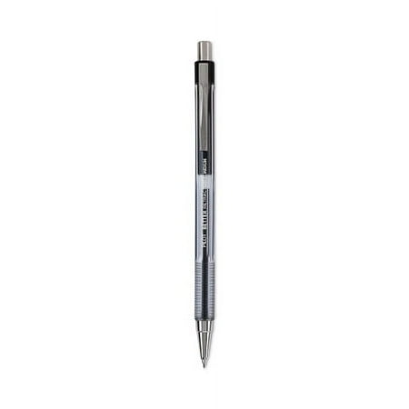 Pilot Better Ballpoint Pen, Retractable, Medium 1 mm, Black Ink, Smoke Barrel, Dozen, Each