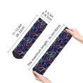 thumbnail image 4 of Fuzoiu Multicolor Bowling Print Adult Socks, Crew Moisture-wicking Socks, Unisex Cushion Crew Socks,Casual Sports Ankle Socks, 4 of 7