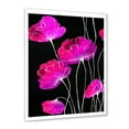 thumbnail image 2 of Designart 'Abstract Red Flower Detail On Black Background I' Traditional Framed Art Print, 2 of 4