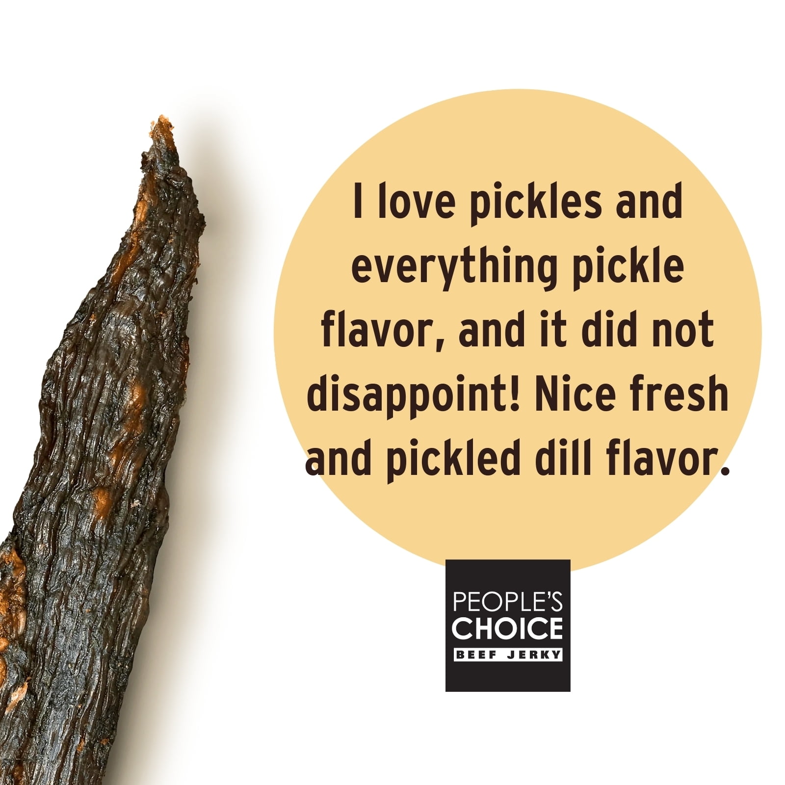 People's Choice Beef Jerky - Test Kitchen Small Batch - Dill Pickle - 1 Pound - 1 Bag