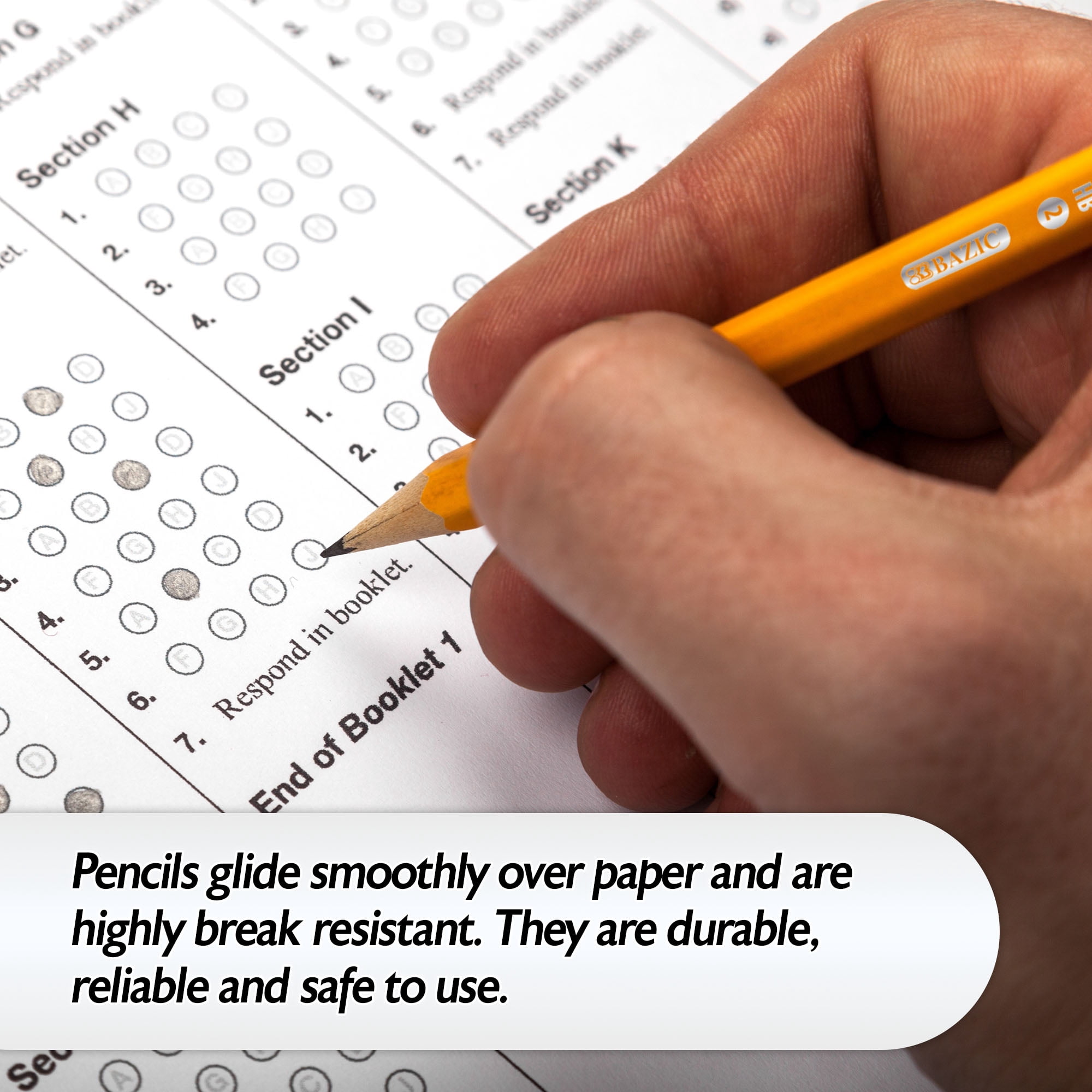 BAZIC Pre-Sharpened Yellow Golf Pencils #2 HB, Bulk Pack (144/Pack), 12-Pack