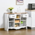 thumbnail image 6 of HOMCOM 42" Sideboard Buffet Cabinet, Accent Kitchen Cabinet, Coffee Bar Cabinet with Storage Drawers and Adjustable Shelves for Living Room, White, 6 of 9