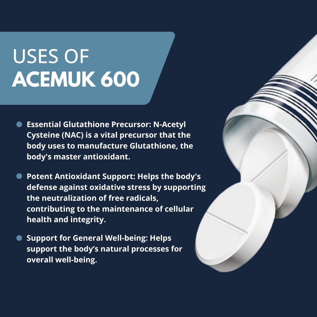 Acemuk N-Acetylcysteine - NAC 600 mg - nac Taiwan | Ubuy