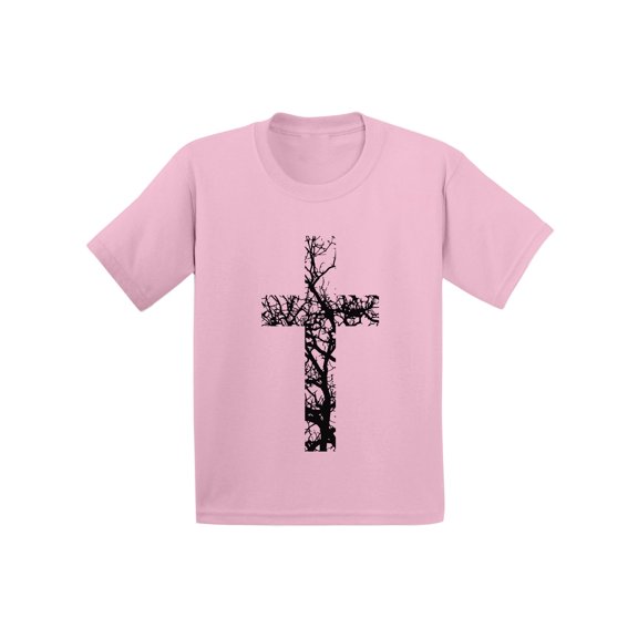 Awkward Styles Black Cross Infant Shirt Jesus T Shirt for Kids Christian T Shirt for Boys Christian Shirts for Girls Jesus T-Shirt for Children Christian Gifts Christ Clothes Cross Shirt for Kids