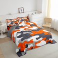 thumbnail image 6 of Erosebridal Full Size Camouflage Comforter Set 3Pcs Bedding Set Teens 1 Comforter & 2 Pillowcases(Twin,Orange), 6 of 6