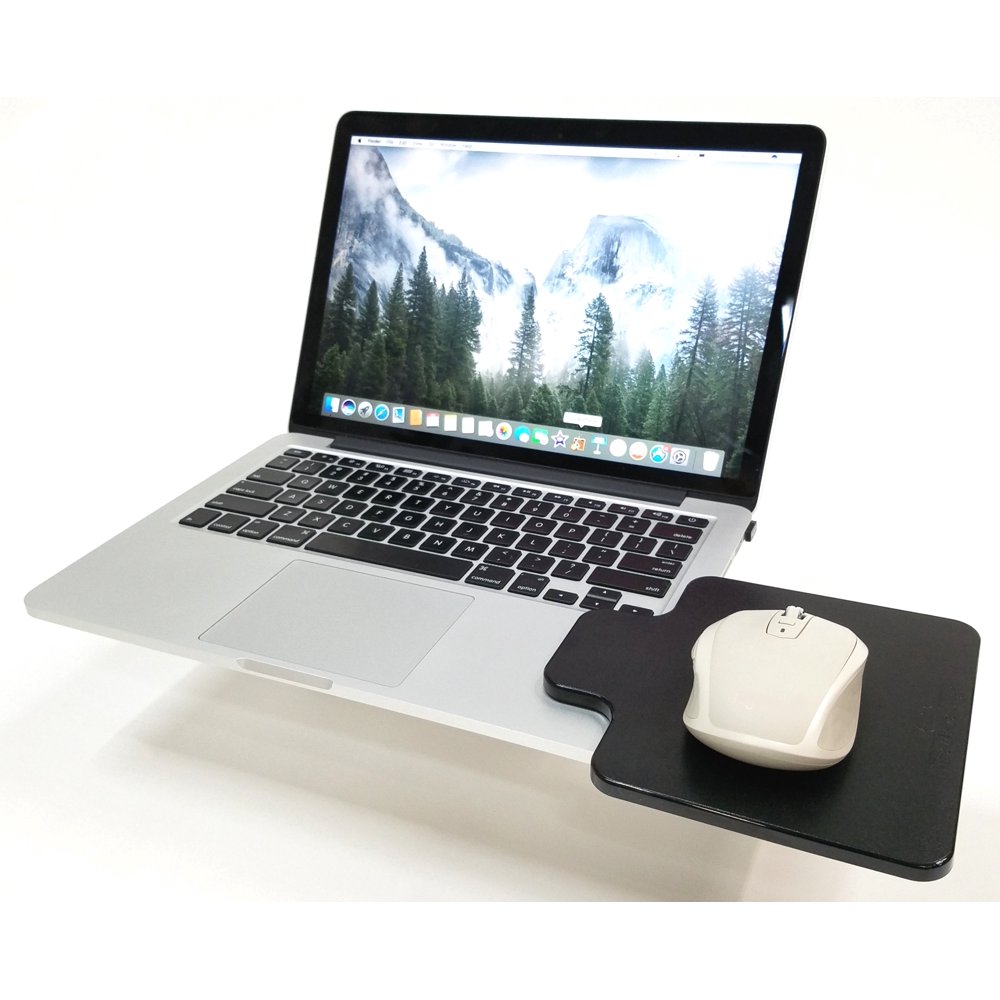 Creator's Mouse Ledge Black Laptop Computer Extension Surface