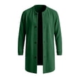 thumbnail image 6 of Miqool Men's Trench Coat Pea Coat Winter Business Long Jacket Overcoat with Pockets Knit Outerwear Long Sleeve S-3XL, 6 of 8