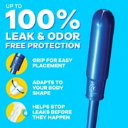 Tampax Pearl Tampons Multipack with LeakGuard Braid, Regular/Super Absorbency, Unscented, 68 Count