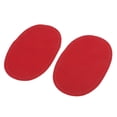 thumbnail image 5 of 2x SEW-ON OVAL SEW Leather ELBOW/KNEE PATCHES repair CRAFT SEWING APPLIQUES , Red, 5 of 7