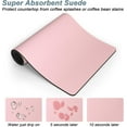 thumbnail image 3 of Coffee Mat, 16" x 24" Coffee Bar Mats for Espresso Machine Station Accessories and Organizer, Hide Stain Rubber Backed Absorbent Dish Drying Pad for Kitchen Counter, Cute Bar Decor Pad, Pink, 3 of 7