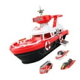 thumbnail image 1 of Jouets pour Enfants Bateau à Inertie Résistant aux Chocs Musique Bateau à Inertie Modèle de Jouet Musique Voiture de Stationnement Garçons Filles Transformation Bateau avec Pile Rouge, 1 of 8